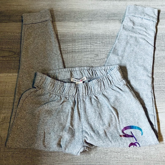 Love Republic Good Vibes Metallic Rainbow Graphic Jogger. Size 7/8. Color Gray. - Picture 3 of 4